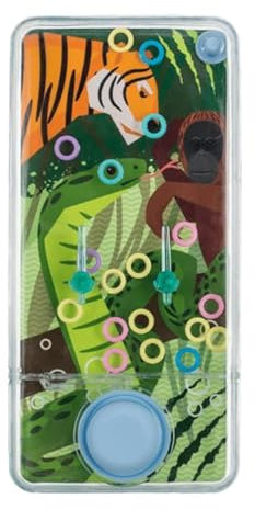 MIBANDERA Mini Wasserspiele Ringe Wasserspiele für Mädchen und Jungen Reise Geschicklichkeitsspiel Aquaplay Water Geme Aqua Play (Wildlife Tigre_Schlange)