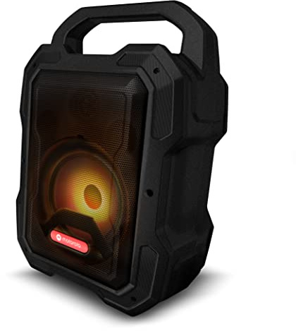 Motorola Sound ROKR 800 Bluetooth-Lautsprecher - 20 Stunden Akkulaufzeit - FM-Radio - Farbige LED - DC, USB, AUX und MIC-Anschlüsse - True Wireless-Technologie - Schwarz