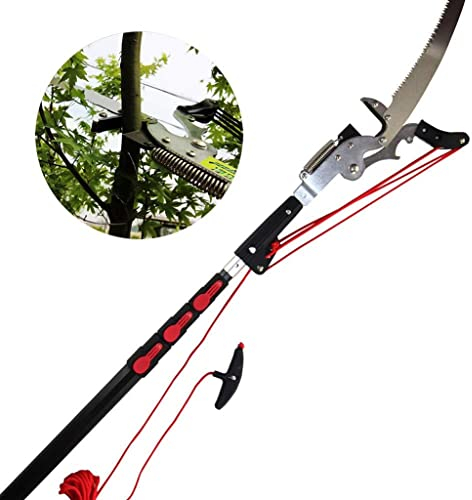 Telescopic Tree Pruner 6M/20FT Professional Telescopic Pole Saws Extendable Pruning Saw Gardening Landscaping Branch Saw Lopper Tools with Blade Saw and Nylon Cord