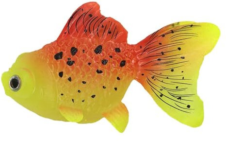 DONGKER Leuchtender Künstliche Fische, 1 Stuck Silikon Schwimmende Goldfisch, Simulation Fische Spielzeug Für Badespielzeug, Aquarium Dekoration