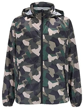 Mac in a Sac Edition Unisex Waterproof Packable Jacket (Green Camo, XXL)