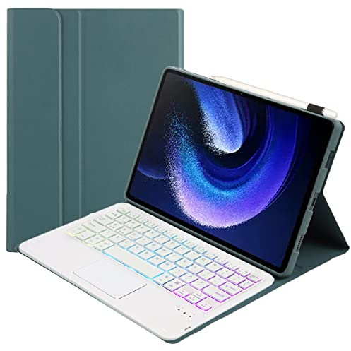 ZOMUN Funda para teclado Bluetooth para Xiaomi Pad 6 | Xiaomi Pad 6 Pro (11 pulgadas), teclado retroiluminado | Ratón TrackPad