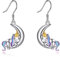 Einhorn Hängend Ohrringe für Damen Einhorn Ohrhänger 925 Sterling Silber Tier Schmuck Geschenke für Mädchen Tochter