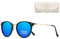 Cleoxyge Polarisierte Sonnenbrille Damen-Herren,Vintage Elegant Metallrahmen UV400-Schutz Outdoor Für Angeln Fahren Reisebrille Mode Sonnenbrille (Polarisierte Blau Lens)