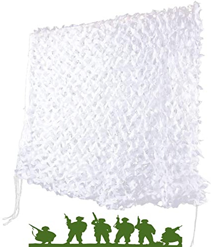Filet De Camouflage Renforcé Blanc 1.5x2m 2x3.0m 2x7m 3x6m 4x8m 5x9m 6x7m 8x9m 10x12m Filet De Dissimulation De Chasse Pour Voiture Couvre, Extérieur Pergola Décoration Toile D'ombrage ( Taille : 4