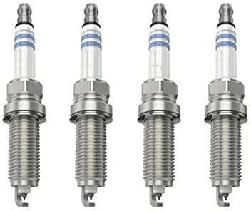 Toiumops Zündkerzen für Peugeot 307/206, 4 Stück Zündsystem-Zündkerzen 0242229630, FR8ME