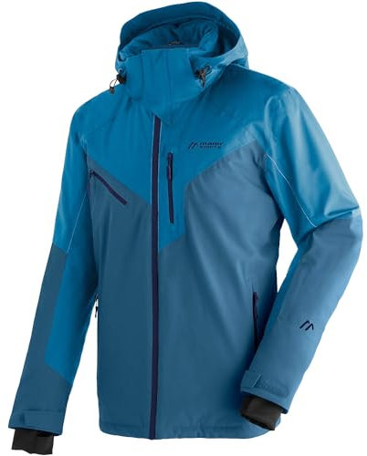 Maier Sports Pajares, Warme Herren Skijacke, Wasserdichte Winterjacke mit 2-Wege-Stretch, mTEX Wetterschutz und mTHERM für hohen Wärmerückhalt, PFC-frei, Blau, 50