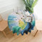 Bedruckter Pfau breitet Seine Flügel aus, Tischdecke, wasserfest, staubdicht, runde Tischdekoration, knitterfrei, Tischtuch – 60 Zoll