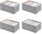 4 ser Kleiderschrank Organizer Hemden T-Shirts, 9 Fächer Schubladen Ordnungssystem im Kleiderschrank Schubladen Kommode, Faltbarer Stoff Große PE-Hartplatte Schrank Organizer Kleiderschrank-44*30*20cm