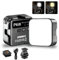 JINBEI P6 Bi-Color Mini-Video-Licht, LED-Kamera-Licht, 2700 K-7500 K, mit 4 Kaltschuh-Halterungen, CRI 95+, 2000 mAh, wiederaufladbar, tragbar, für Vlog-Live-Streaming