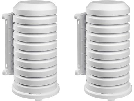 TFA Dostmann Schutzhülle für Sender außen, 98.1114.02, Schutzgehäuse, schützt vor Niederschlag & Sonneneinstrahlung, Gute Zirkulation, weiß (Packung mit 2)