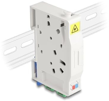 DeLOCK 85935 - LWL Anschlussdose für Hutschiene mit Spleihalter und 2 x SC Simplex Kuppl