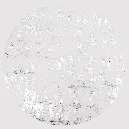 Set di 16 tovagliette usa e getta in lamina argentata, 33 cm, per tavolo da pranzo, matrimonio, Natale, festa di compleanno (argento)