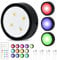 Led Vitrinenbeleuchtung kabellos,USB Aufladbar LED Spots Akku mit Fernbedienung,Küchenunterbauleuchte Nachtlicht mit Bewegungsmelder,Dimmbar Indirekte Beleuchtung mit Timer Schrank,Regal (RGB-Black)