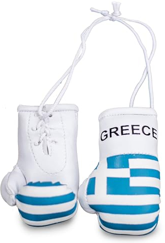 ProSx - Mini-Boxhandschuhe für den Innenspiegel I Vielfalt verschiedener Flaggendesigns (Griechenland)