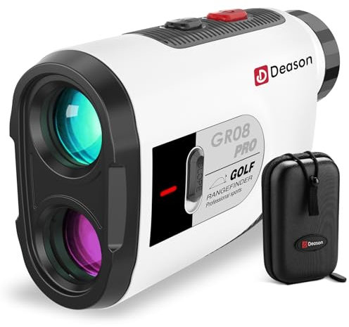 Deason Range Finder Golf, telemetro laser con pendenza, staffa magnetica integrata, ingrandimento 7x, 1300 metri, telemetro da caccia, bandiera, blocco con vibrazione e ricaricabile