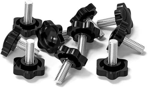 10 Piezas de Tornillos de Mango de Estrella M8, M8×20mm Perilla de Estrella, Cabeza de Plástico Estrella, Para Máquinas Herramientas, Decoración de Muebles, Aparatos Electrónicos