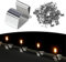 Pilikoll 100 Piezas Clips de Luz de Navidad de Acero Inoxidable Mini Ganchos de Metal para Colgar Christmas Light Clips Ganchos de canalón de Navidad para Navidad, Jardín, Decoración Del Hogar