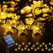 Qoosea Solar Cadena de Luces Estrella Exterior, 19.7ft 40 LED Solares Luces de Hadas Impermeable 8 Modos, Estrellas Guirnalda Luces para Navidad, Boda, Fiesta, Jardín, Patio Decorativas, Blanco Cálido