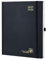 POPRUN Kalender 2025 2026 Buchkalender Hardcover, ca. A4 (26,5 x 21,5 cm), 17-Monate-Terminplaner (Aug.2025-Dez.2026), Wochenplaner 1 Woche 2 Seite mit Zertifiziertem Papier - Schwarz