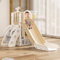 FUKEA 5-in-1 Kids Slide, Toddler Castle Slide with Stairs, Storage Box, Basketball Hoop, Telescope, Garden Large Slide Playground for Toddlers age 1-6