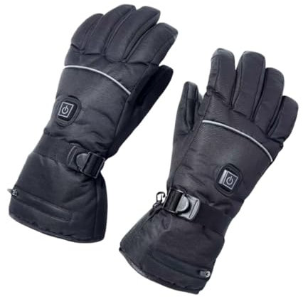 Happyyami Beheizbare Ski Heizhandschuhe Für Herren Automatische Wärme 3 Verstellbare Größe S Ideal Für Winteraktivitäten Innenbereich & Outdoor Schwarz Ohne Batterie