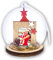 Bola de Navidad con foto, cúpula de cristal con base de madera, marco de madera decorada con temática navideña, personalizable con foto, para colgar o colocar de pie. (001)