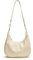HiTotes Mezzaluna Borsa a tracolla per le donne Mezzaluna Borsa a tracolla Borgogna Borsa autunnale in pelle Hobo Borsa rossa Borsa a mezza luna Borsa per gnocchi, bianco, 24cm