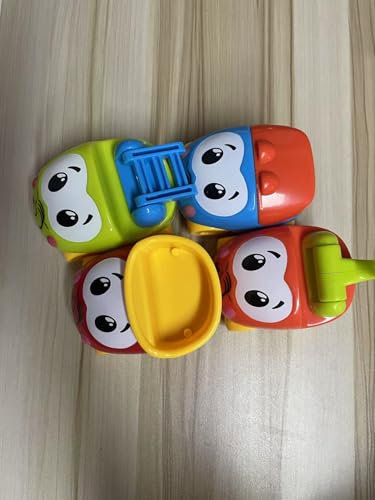 FUYLE Jouets pour Enfants de 1 2 3 Ans et Plus, Garçons et Filles, Toboggan éléphant avec 4 Voitures Animales, Jouets d'apprentissage éducatifs, Piste de Voiture à Pousser, Cadeaux d'anniversaire