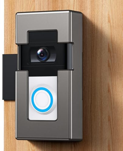 Anti-Theft Video Doorbell Mount ,Adjustable No-Drill Mounting Bracket for Blink & Ring Video Doorbell 1/2/3/3 Plus/4/2023 Release,Not Block Doorbell Motion Sensor for Home Apartment Office (Silver)