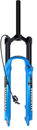 26 27,5 29 Zoll Mountainbike-Federgabel 1-1/8 Zoll gerade/konische Luftgabel 120 mm Federweg Vorderradgabel 9 x 100 mm QR-Scheibenbremsen Manuelle/Ferneinstellung der Dämpfung (gerade-Fernbedienung, 2