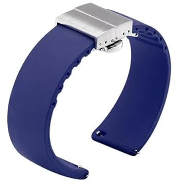 MAKAZHZZRM Bracelet de montre plat universel Fit For dégagement rapide de 18 mm, 20 mm, 22 mm for hommes et femmes, bracelet de sport en silicone adapté Fit For la montre Fit For Samsung Galaxy(Orange