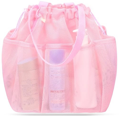 Borsa Doccia Campeggio, Portaoggetti per Doccia in Rete, Borsa da Doccia Pieghevole, Borsas da Doccia Pieghevole Portatile con Maniglia per Campeggio, Doccia, Nuoto, Fitness, Grande Capacità (A)