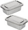 PEPLAYTAL 2pièces Récipients De Glace Acier Inoxydable Avec Couvercle Boîte De Stockage Hermétique Pour Glaces Maison Contenants Réutilisables Pour Congélateur Et Cuisine Design