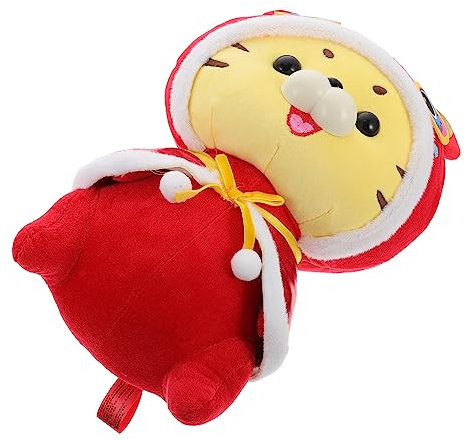 IMIKEYA Tiger Plüsch Puppe Tiger plüschtier Tiger Tiger Kuscheltier Tiger Jahr Wohnkultur Tigerspielzeug Festival-Tigerpuppengeschenk Tiger Plüschpuppe PP Baumwolle rot