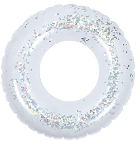 YARNOW Salvagente Trasparente Per Bambini Galleggiante Gonfiabile Per Piscina Salvagente Trasparente Per Piscina Galleggiante Glitterato Per Piscina Salvagente