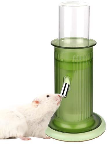 Hamster Water Bottle No Drip – 4 oz Guinea Pig Water Bottle for Glass Tank with Stand Leak Proof Small Animal Water Dispenser for Gerbil Chinchilla Ferret Squirrel Hedgehog