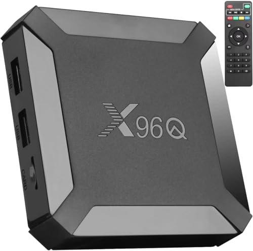 X96Q Boitier TV Box Android10.0 2GB/16GB Mini Smart TV Box Allwinner H313 Quad Core WiFi,4K HD,100M LAN Enternet 2.4G H.265 Lecteur Multimédia