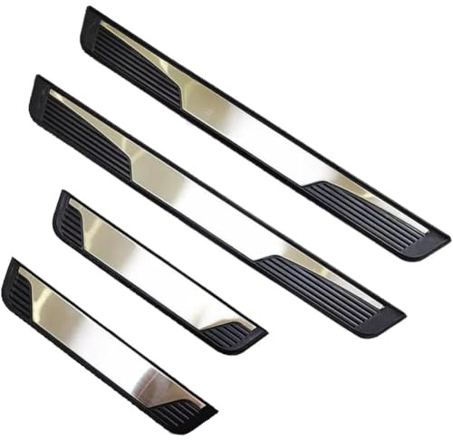 4 Pezzi Battitacco Auto per Golf 3 4 5 6 Mk4 Mk6 Passat B5 B6 B7 B8 CC Polo Tiguan Mk2 Touran 6 Bora Mk6, Protezione Portiere Auto in Acciaio Inox Protezione AntiGraffio per Pedale Accessori Auto