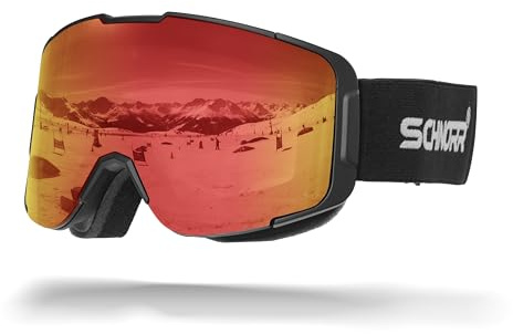 SCHNORR Kinder Skibrille Kidsi Plus | Full REVO verspiegelt, Anti-Fog, OTG Skibrille Kinder,Ski Snowboard Brille Brillenträger für Junior Jungen Mädchen Anti-UV Anti-Fog