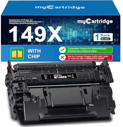 MYCARTRIDGE 149X (mit chip) Kompatibel für HP 149A 149X Toner | Ersatz für hp LaserJet pro MFP 4102dw MFP 4102fdw Toner für W1490X W1490A Toner (1 Schwarz)