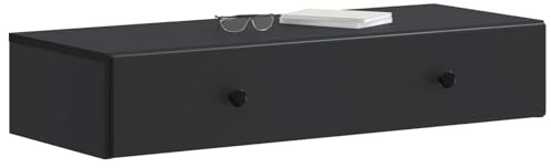 vidaXL Wandmontierter Beistelltisch Schwarz 87,5 x 34,5 x 17 cm, Eleganter Beistelltisch, modernes Stauraummöbel, rechteckig, vielseitig für Dein Wohnzimmer