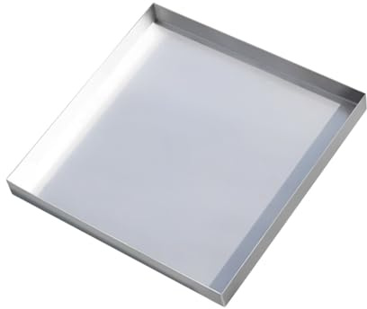 Bandeja de goteo para lavadora, Bandeja de goteo for aire acondicionado acero inoxidable 304, 5 cm altura, sin puerto drenaje, varios tamaños(40x10cm(16x4in))