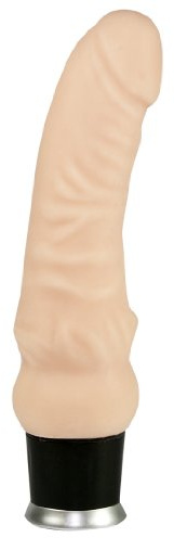 Nature Skin Real Vibe - stimulierender Natur-Vibrator für Frauen und Männer, leicht einführbar, wie echte Haut, 8 Vibrationsmodi, hautfarben hell