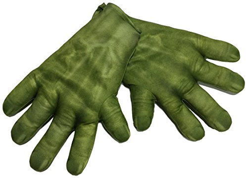 Avengers - Guantes para disfraz de Hulk para niño, verde, talla única infantil (Rubie's 36348)