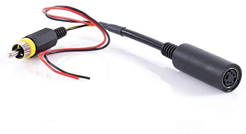 Caratec Monitor-Adapter 4-polige Kupplung auf Chinch-Stecker (nur Video), schwarz, Safety Rückfahrkameras und Monitore
