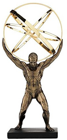 Griechischer Gott Atlas mit Metallglobus