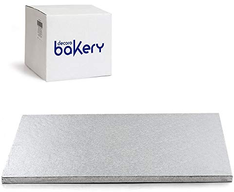 Decora CAKEBOARD Silver 50 X 70 X H 1,2 CM TAVOLA Argento, Cellulosa, 50 x 70 x 1,2 cm