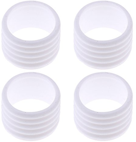 SM SunniMix 4 Silikagel Abschlussgummi für Tennisschläger Griffbänder, Weiß