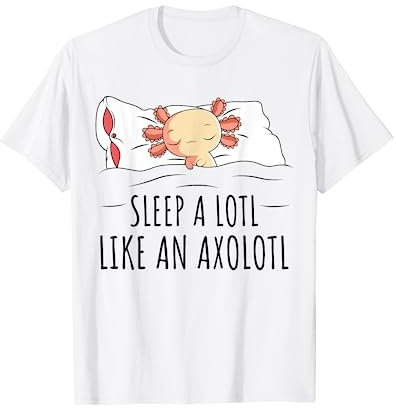 Schlafshirt Axolotl Salamander Schlafanzug Schlafen T-Shirt